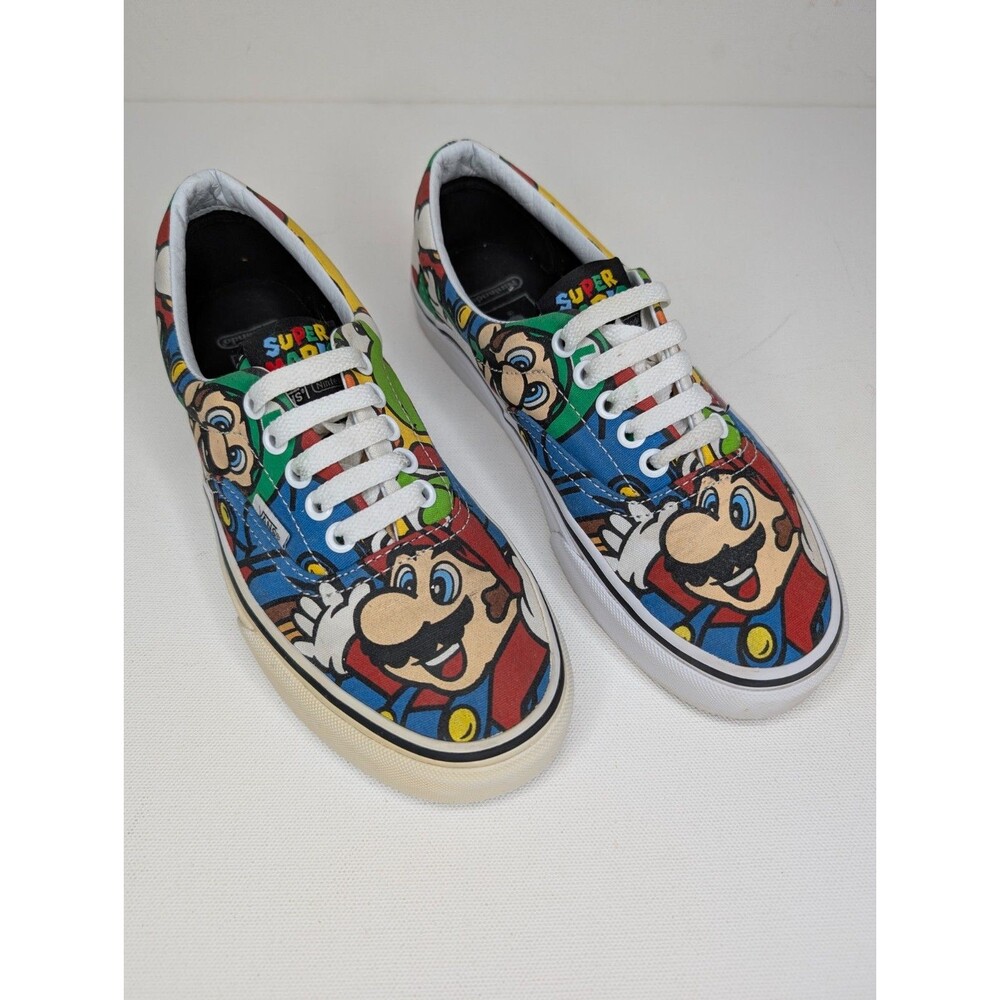 Vans Nintendo Super Mario Brothers Skate Shoes Game Over Womens Sz 8 Mens Sz 6.5